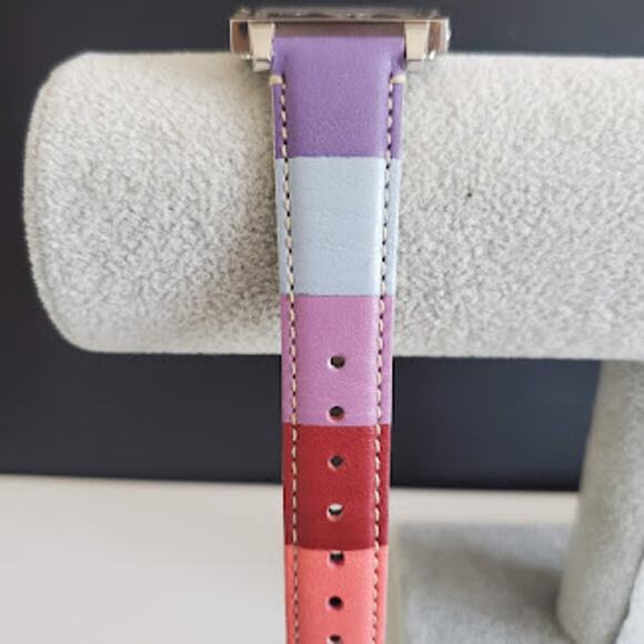 Coach Amanda Watch Multicolor Leather Strap Square Steel Case Analog IOB - Picture 6 of 11